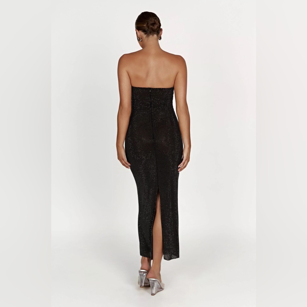 MESHKI Waverly strapless diamante midi dress
- black - Picture 3 of 3